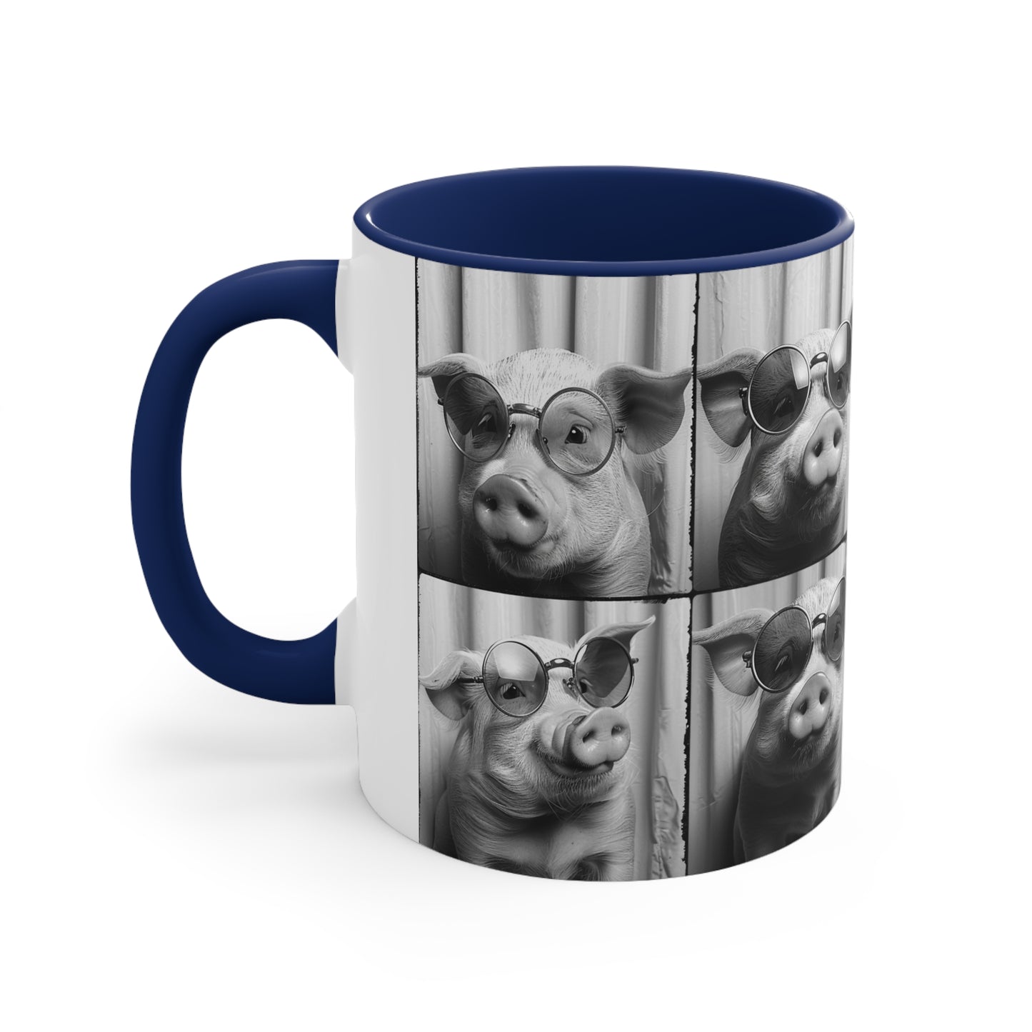 Pig Photo Booth Accent Coffee Mug, 11oz