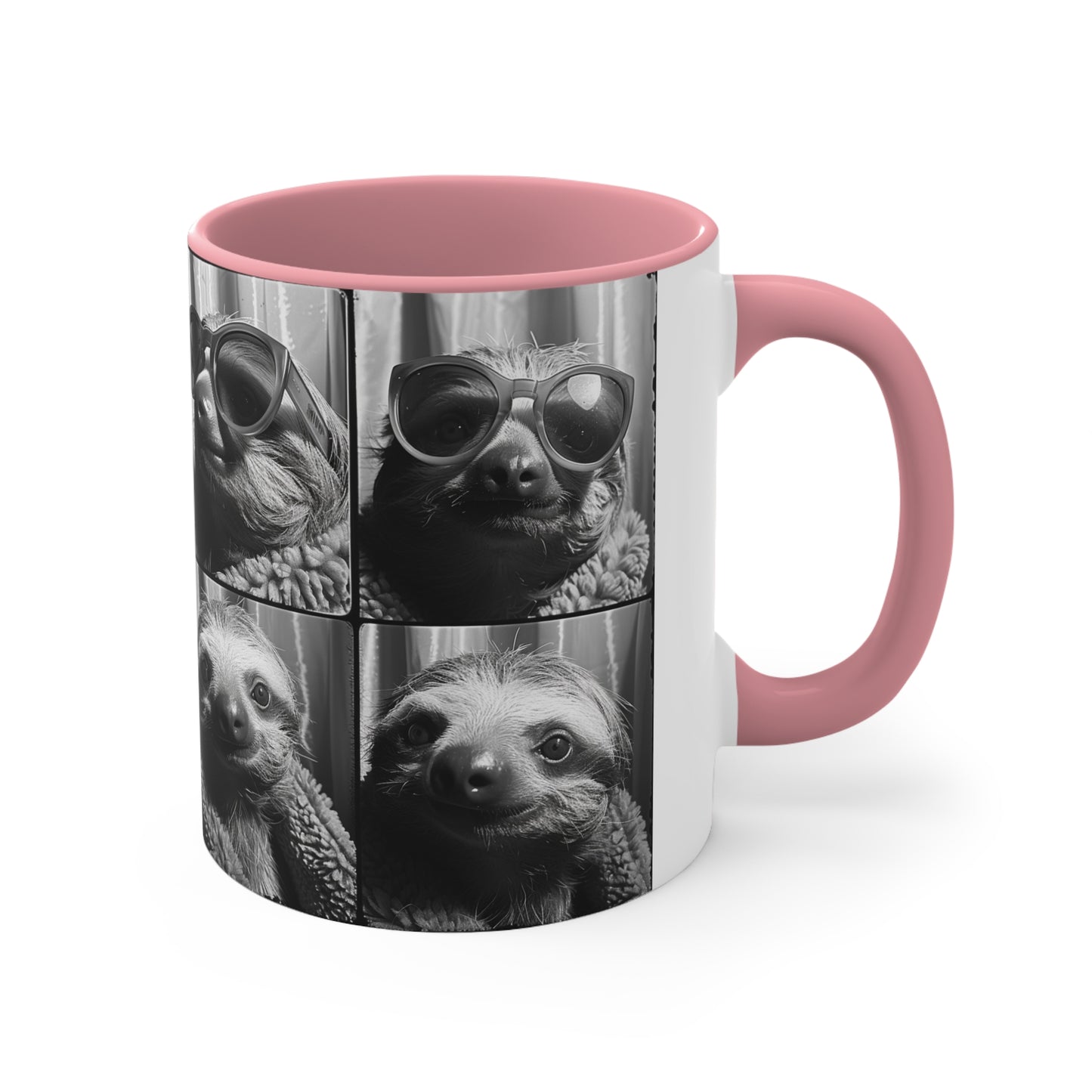 Sloth Photo Booth Accent Coffee Mug, 11oz
