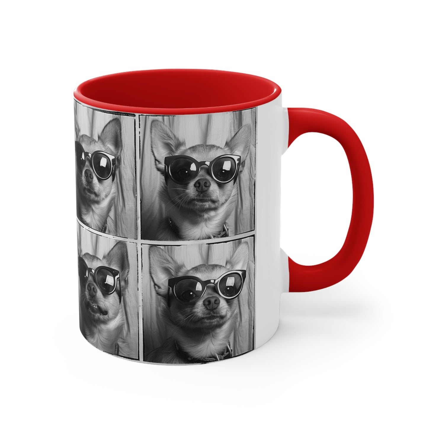 Chihuahua Photo Booth Accent Coffee Mug, 11oz