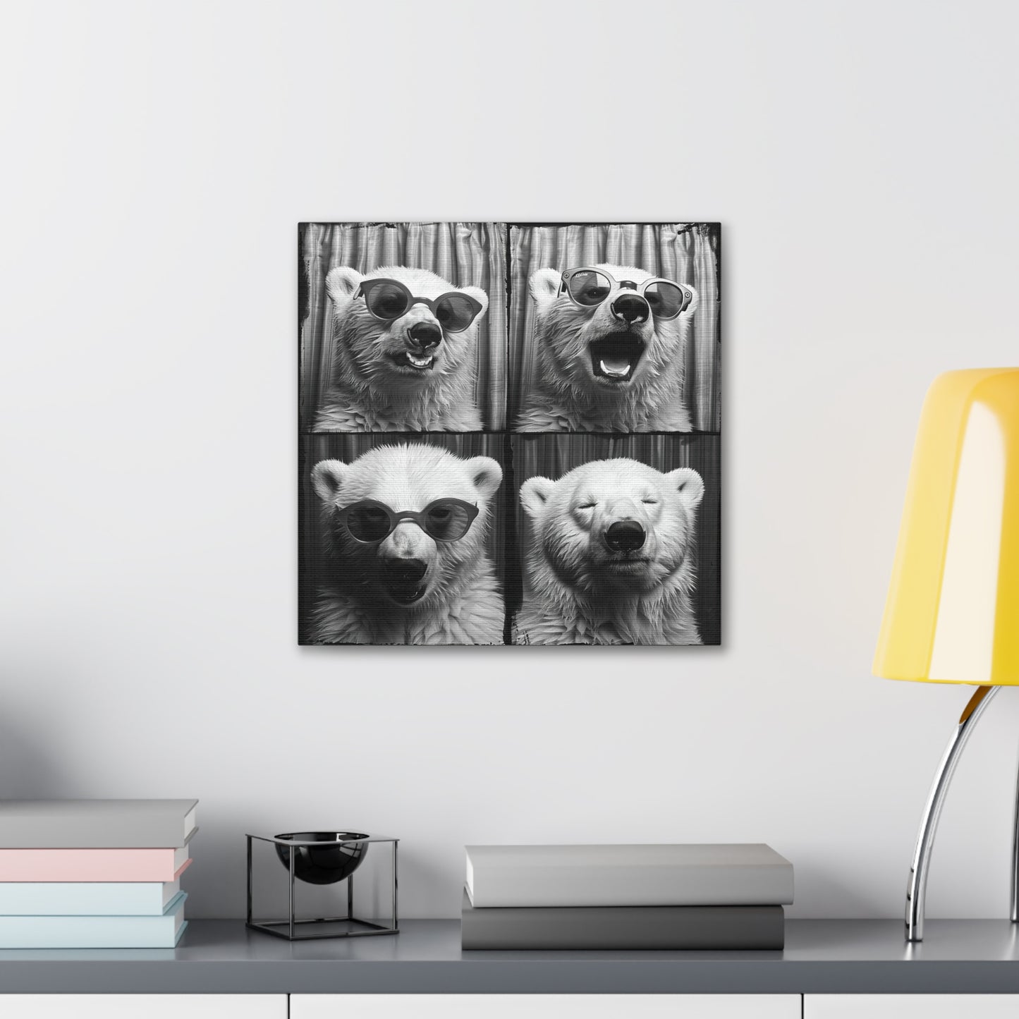 Polar Bear Photo Booth Canvas