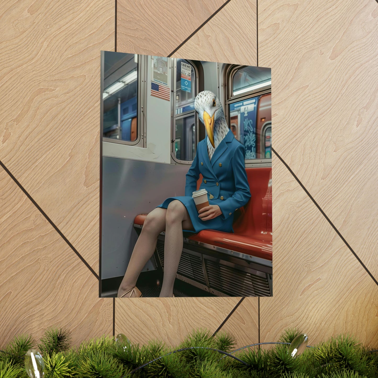 Seagull in NY Subway, Seagull Wall Art