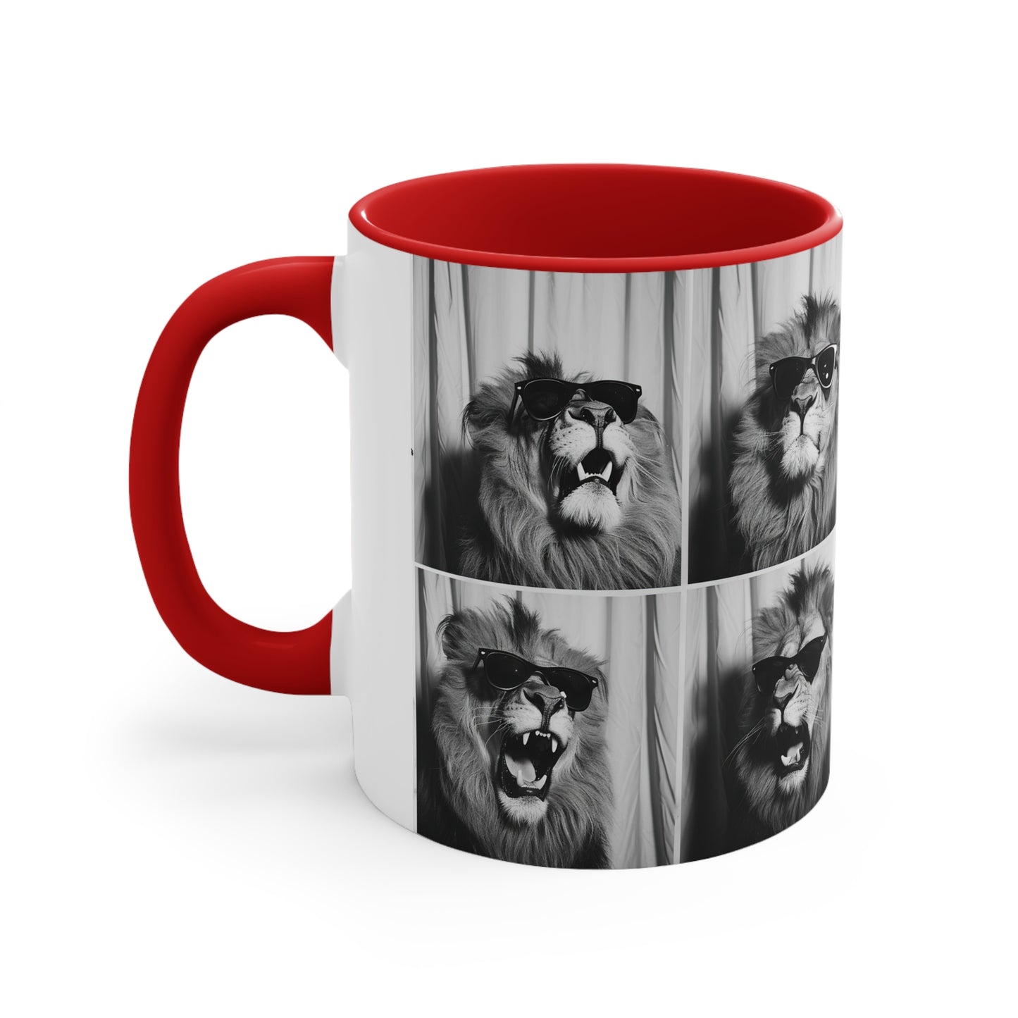 Lion Photo Booth Accent Coffee Mug, 11oz
