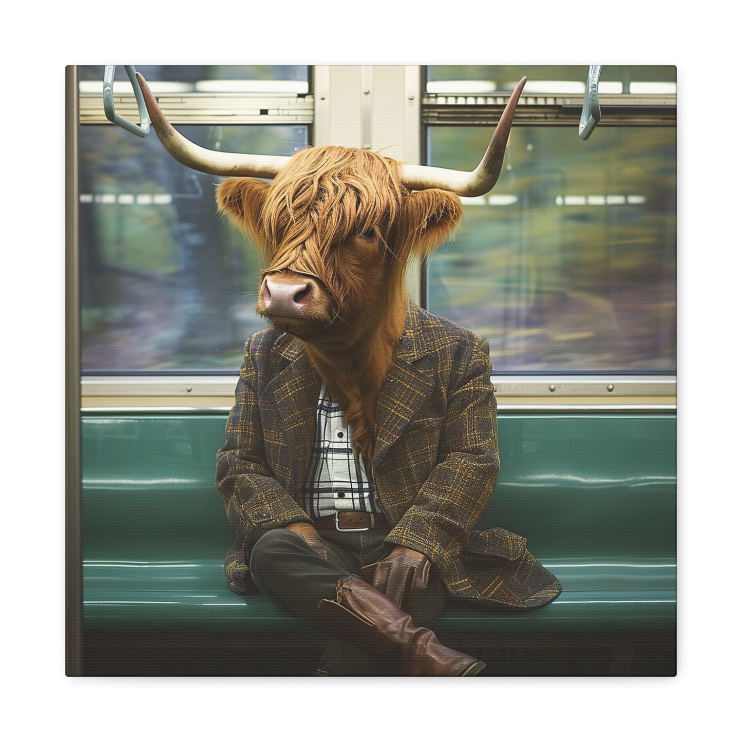 Highland Cattle Subway Canvas