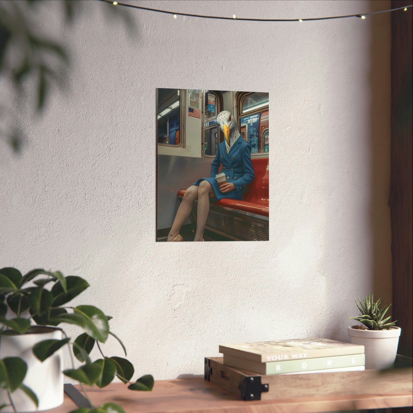 Seagull in NY Subway, Seagull Wall Art