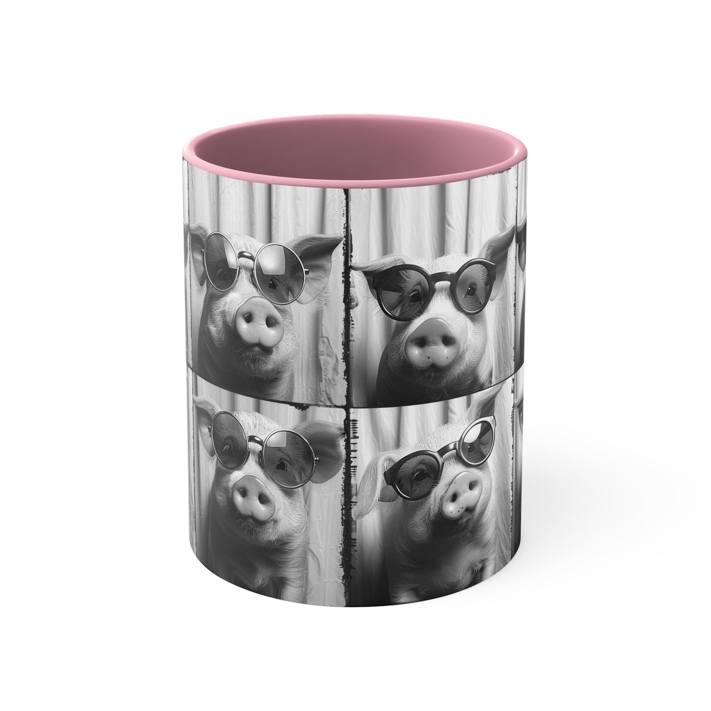 Pig Photo Booth Accent Coffee Mug, 11oz