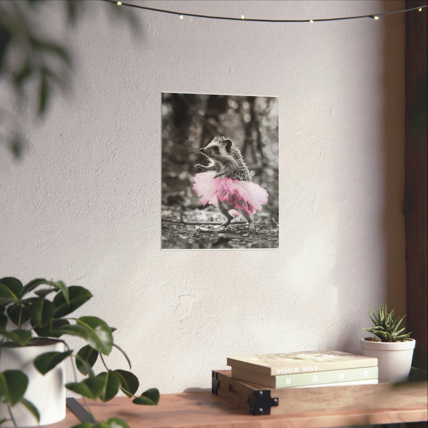 Hedgehock Tutu, Hedgehock Wall Art