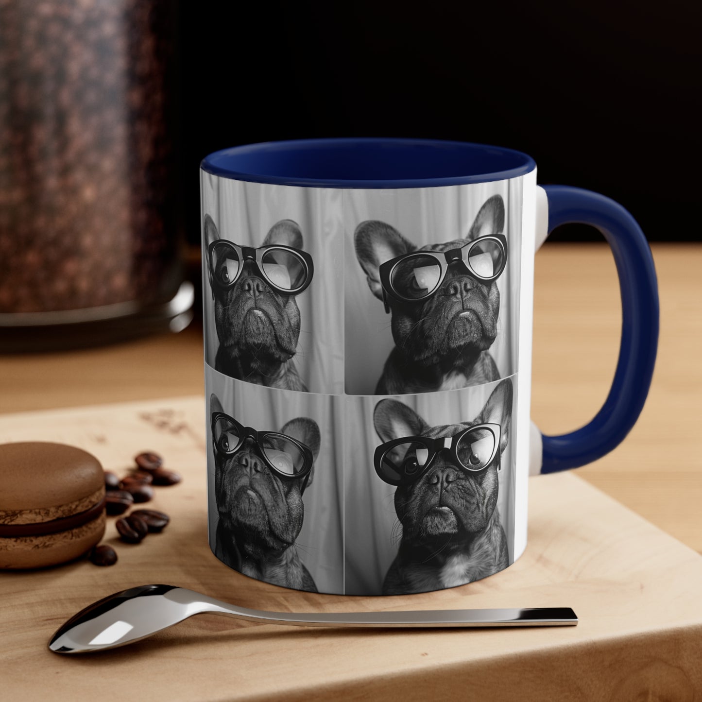 French Bulldog Photo Booth Accent Coffee Mug, 11oz