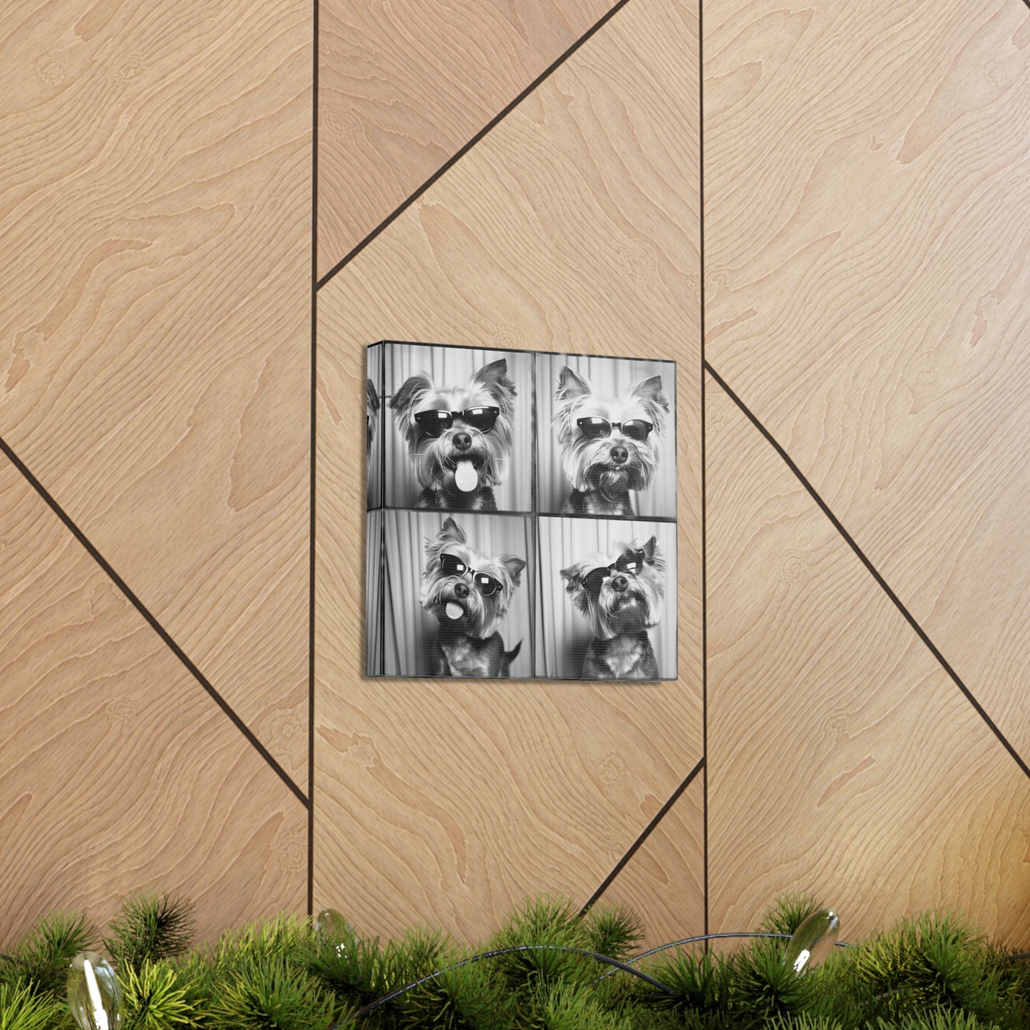 Yorkie Terrier Photo Booth Canvas