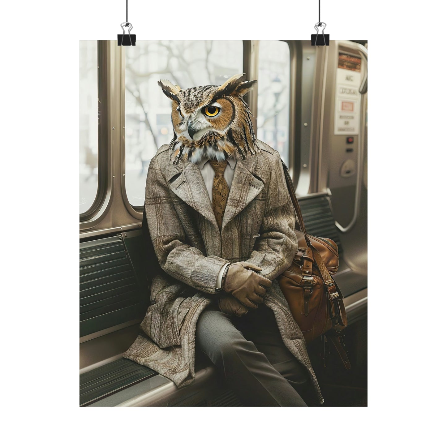 Owl Subway, Owl Wall Art