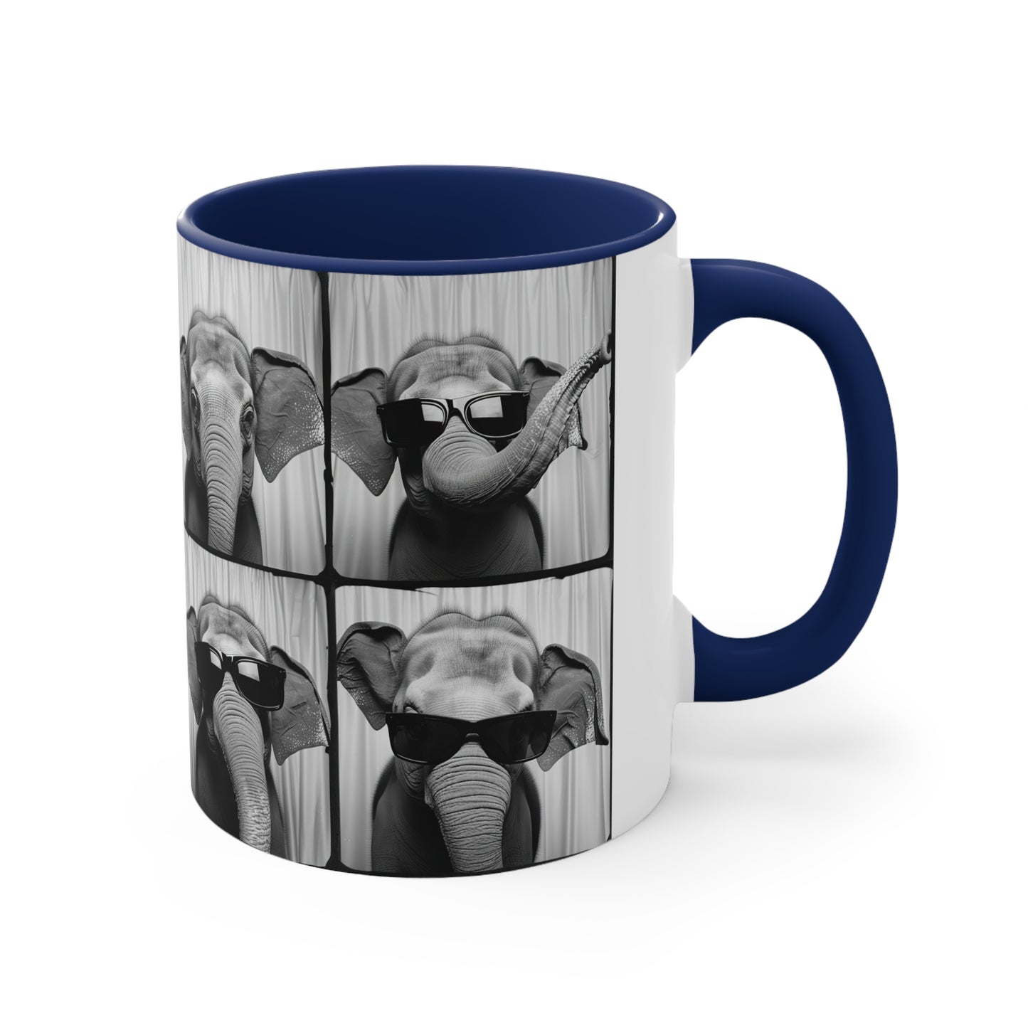 Elephant Photo Booth Accent Coffee Mug, 11oz