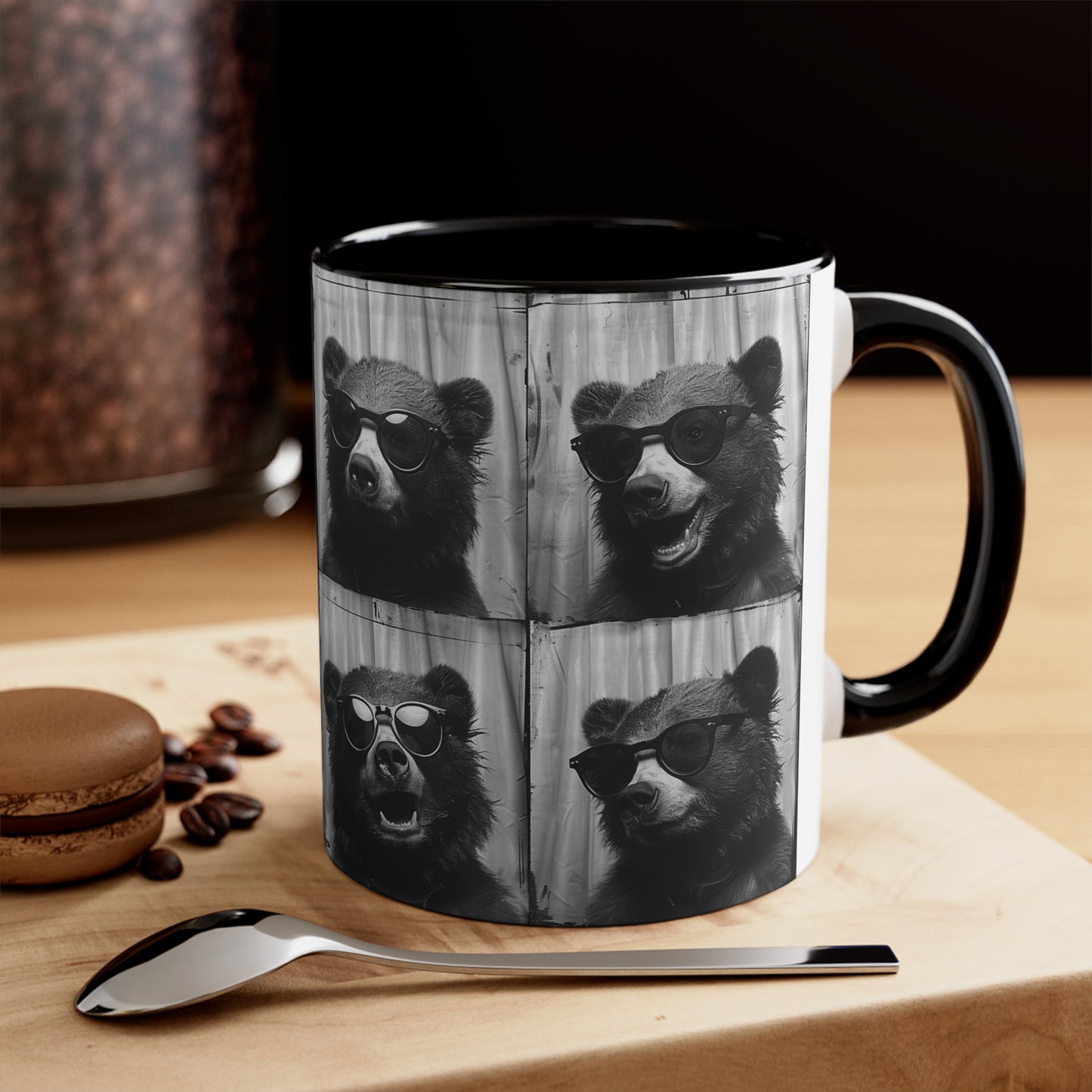Bear Photo Booth Accent Coffee Mug, 11oz