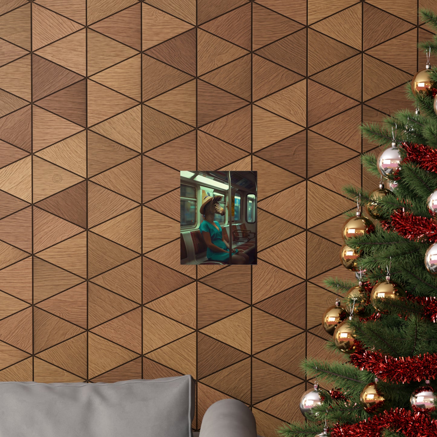 Zebra in NY Subway, Zebra Wall Art