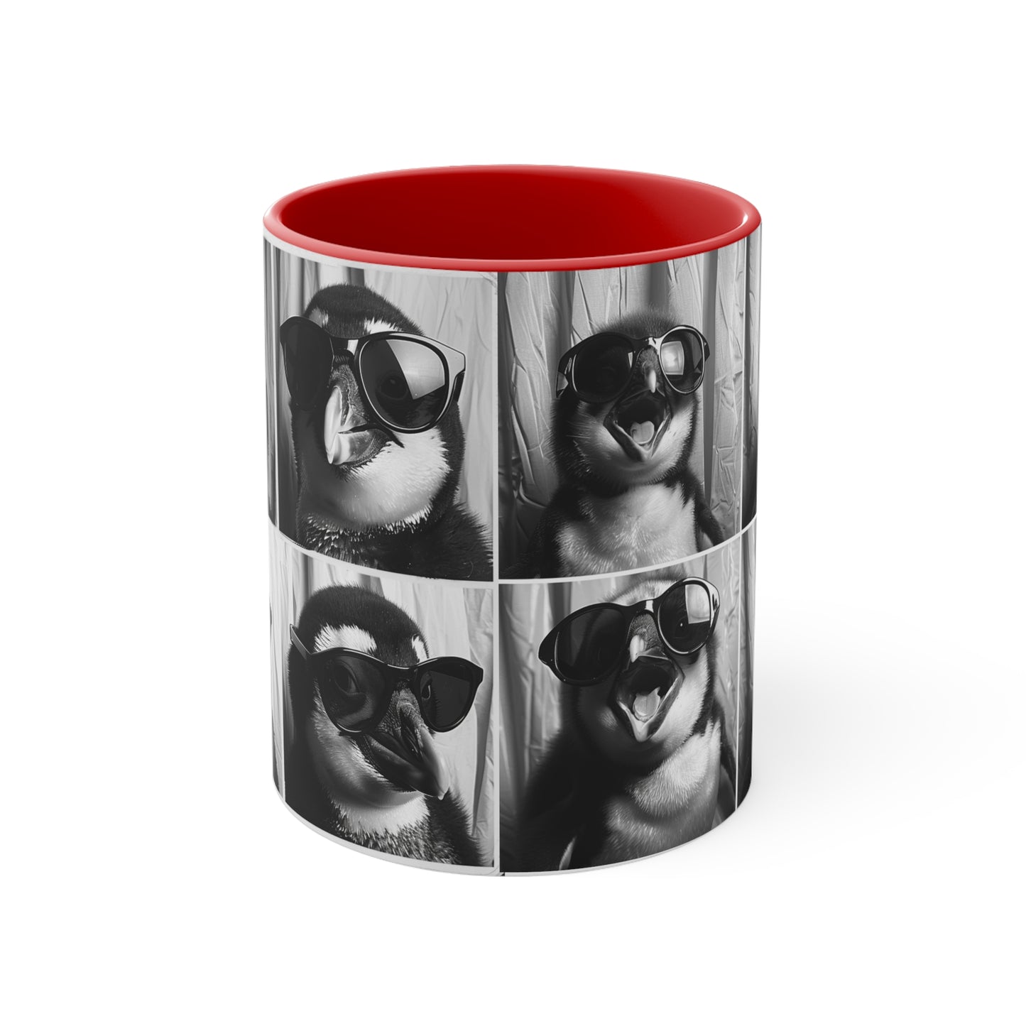 Penguen Photo Booth Accent Coffee Mug, 11oz