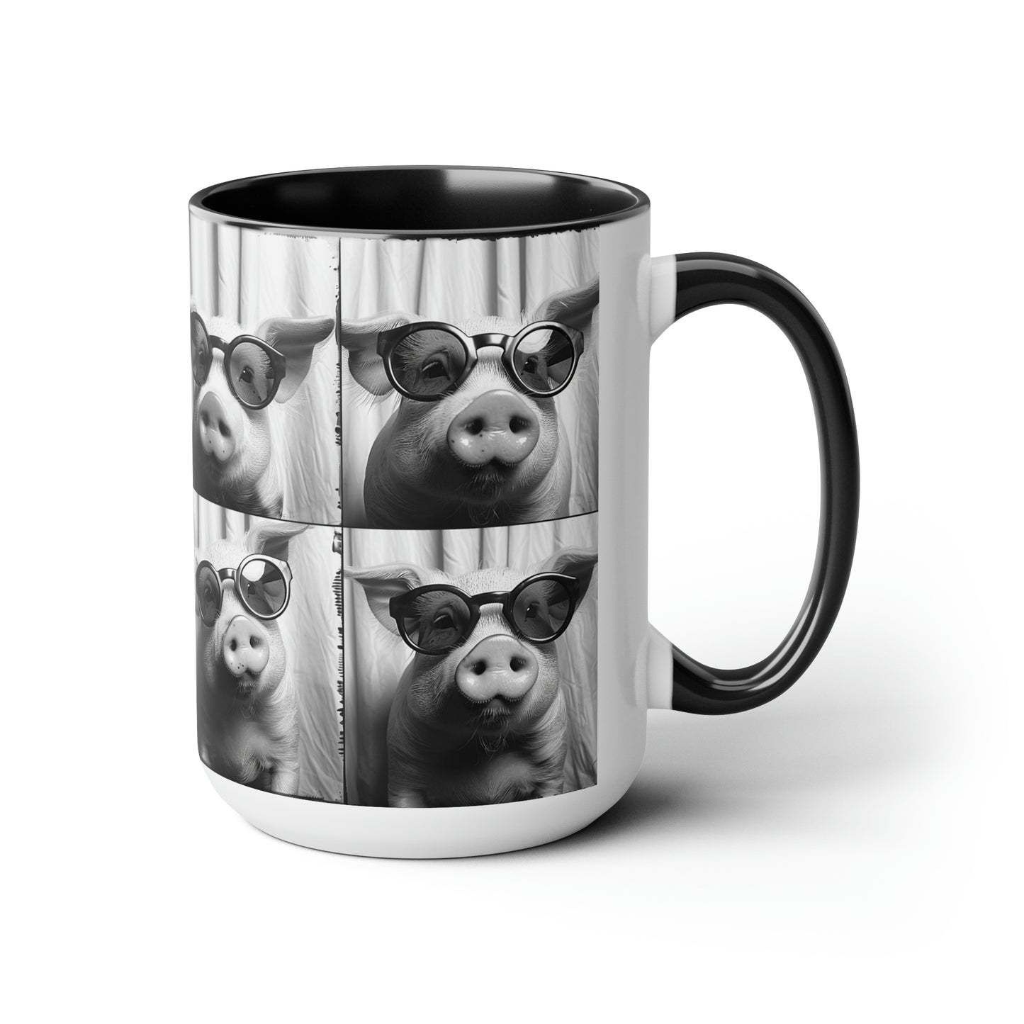 Pig Photo Booth Accent Coffee Mug, 11oz