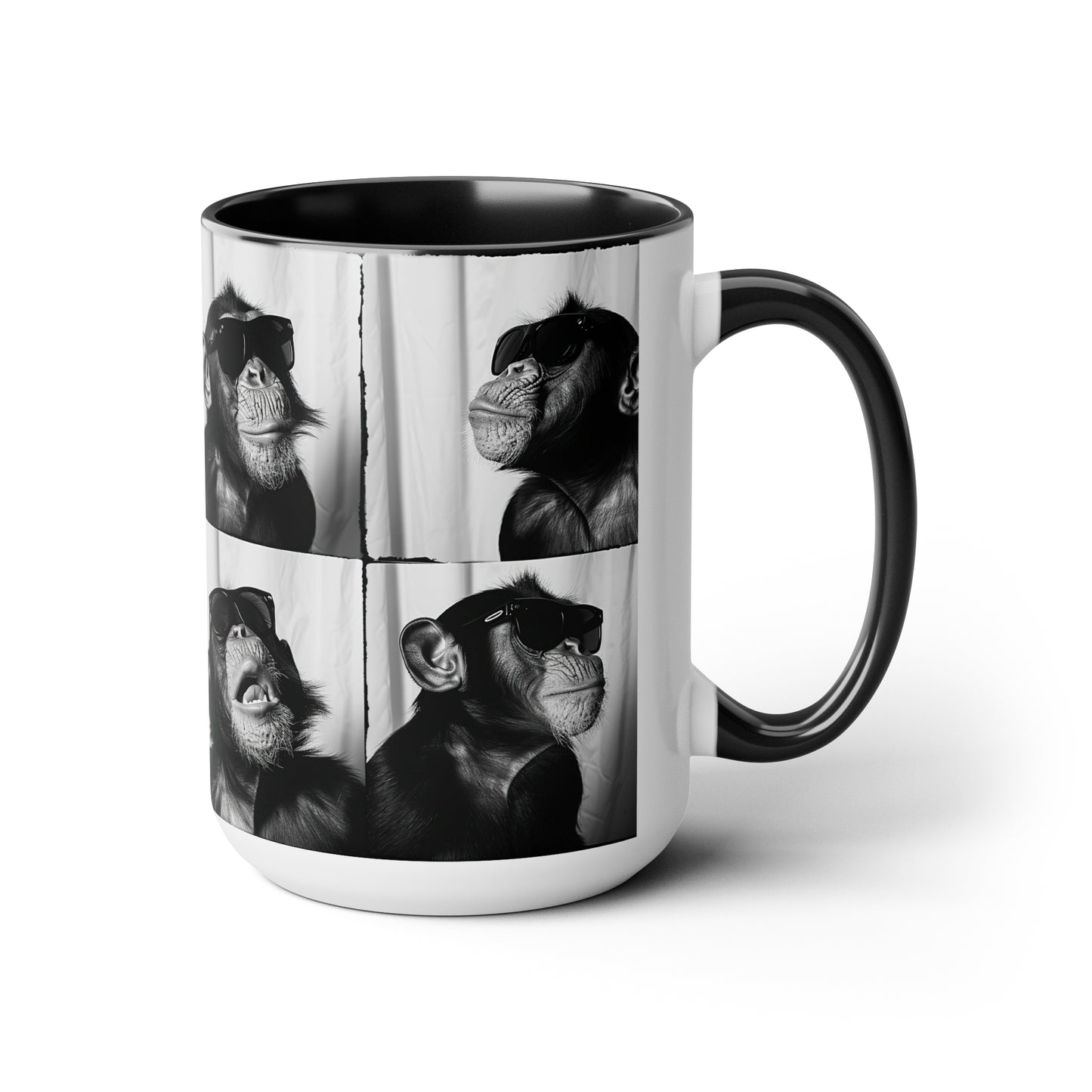 Monkey Photo Booth Accent Coffee Mug, 11oz