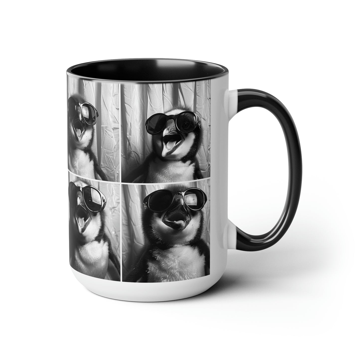 Penguen Photo Booth Accent Coffee Mug, 11oz