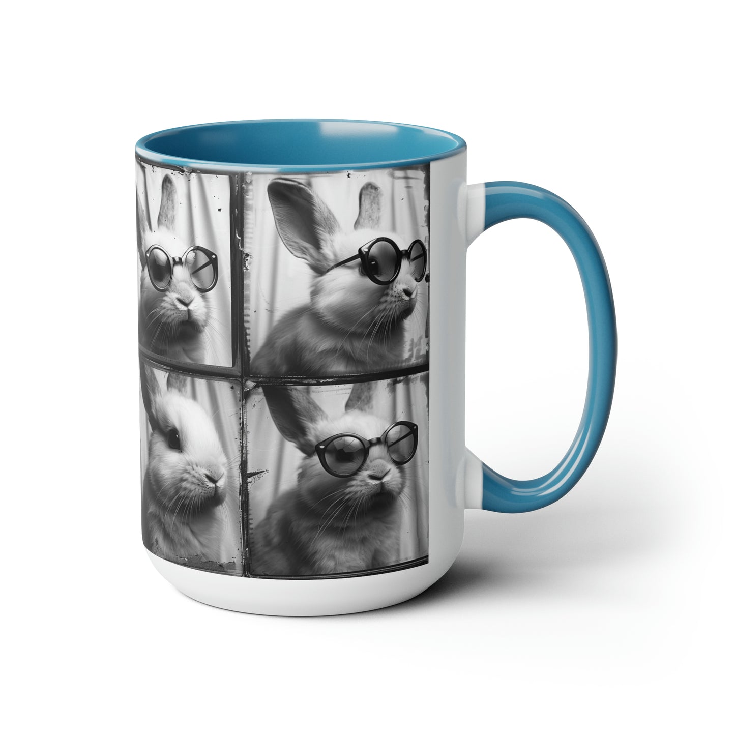 Rabbit Photo Booth Accent Coffee Mug, 11oz