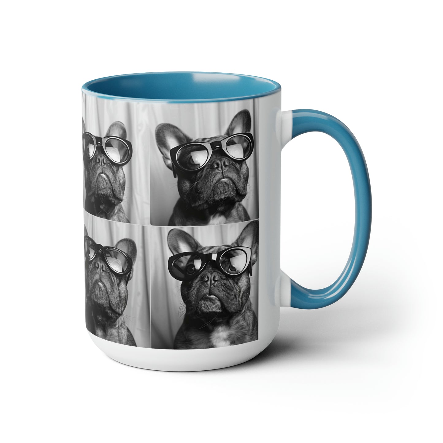 French Bulldog Photo Booth Accent Coffee Mug, 11oz