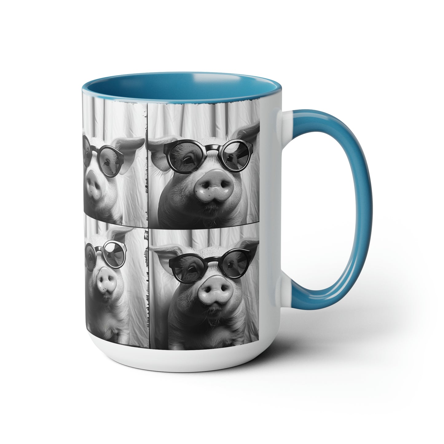 Pig Photo Booth Accent Coffee Mug, 11oz