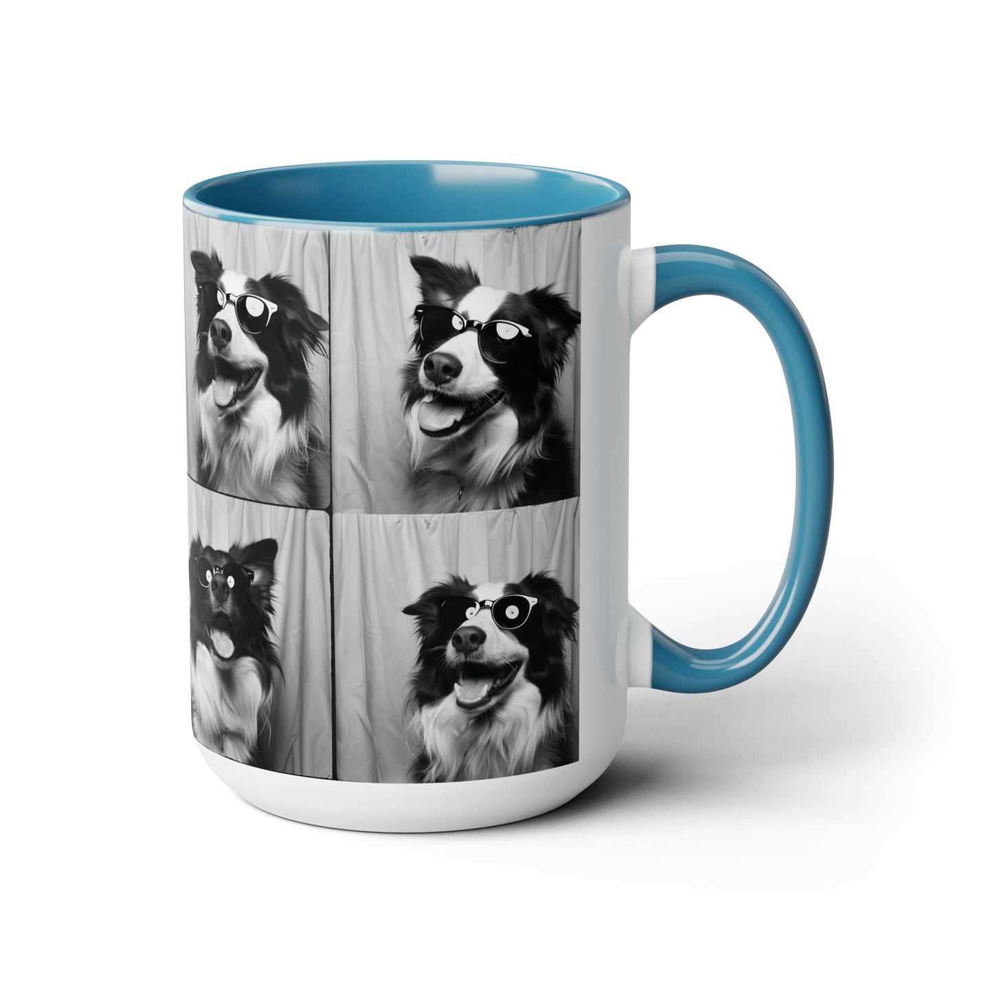 Border Collie Photo Booth Accent Coffee Mug, 11oz