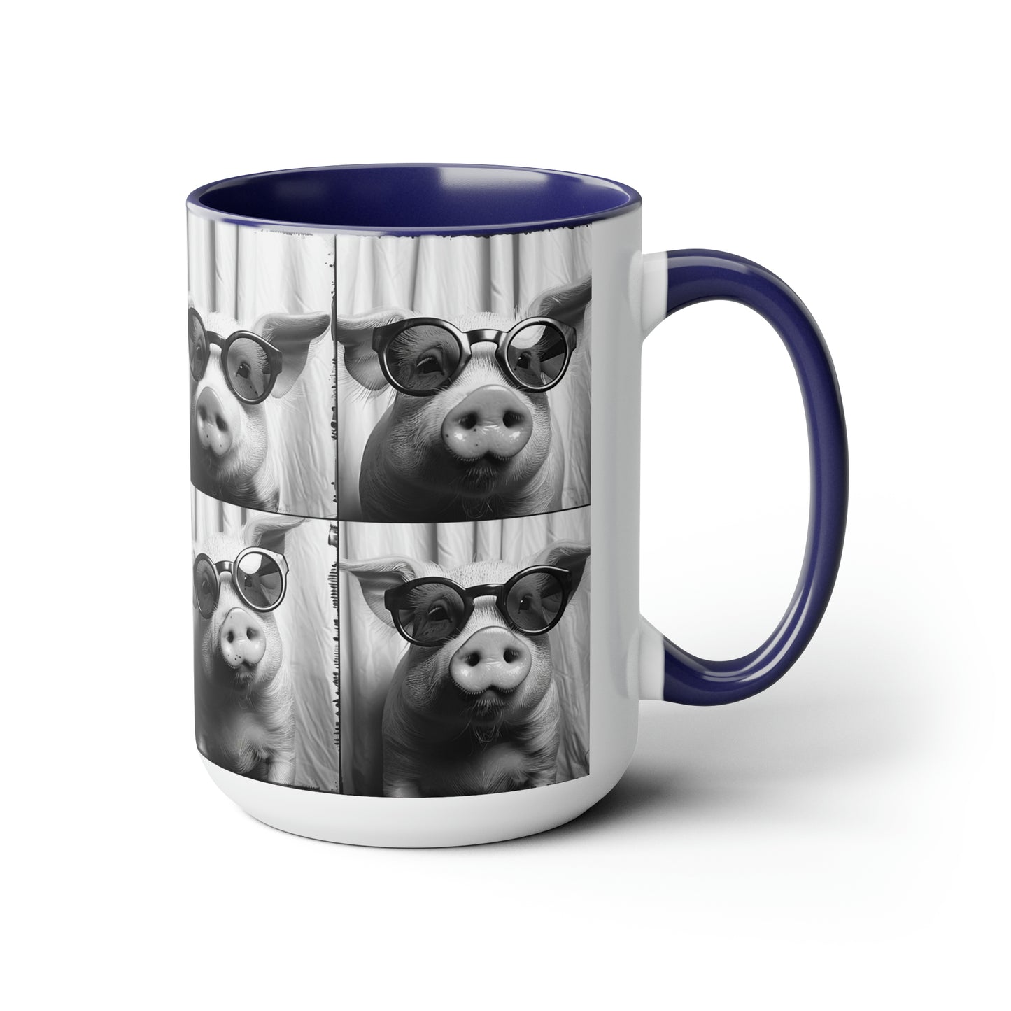 Pig Photo Booth Accent Coffee Mug, 11oz