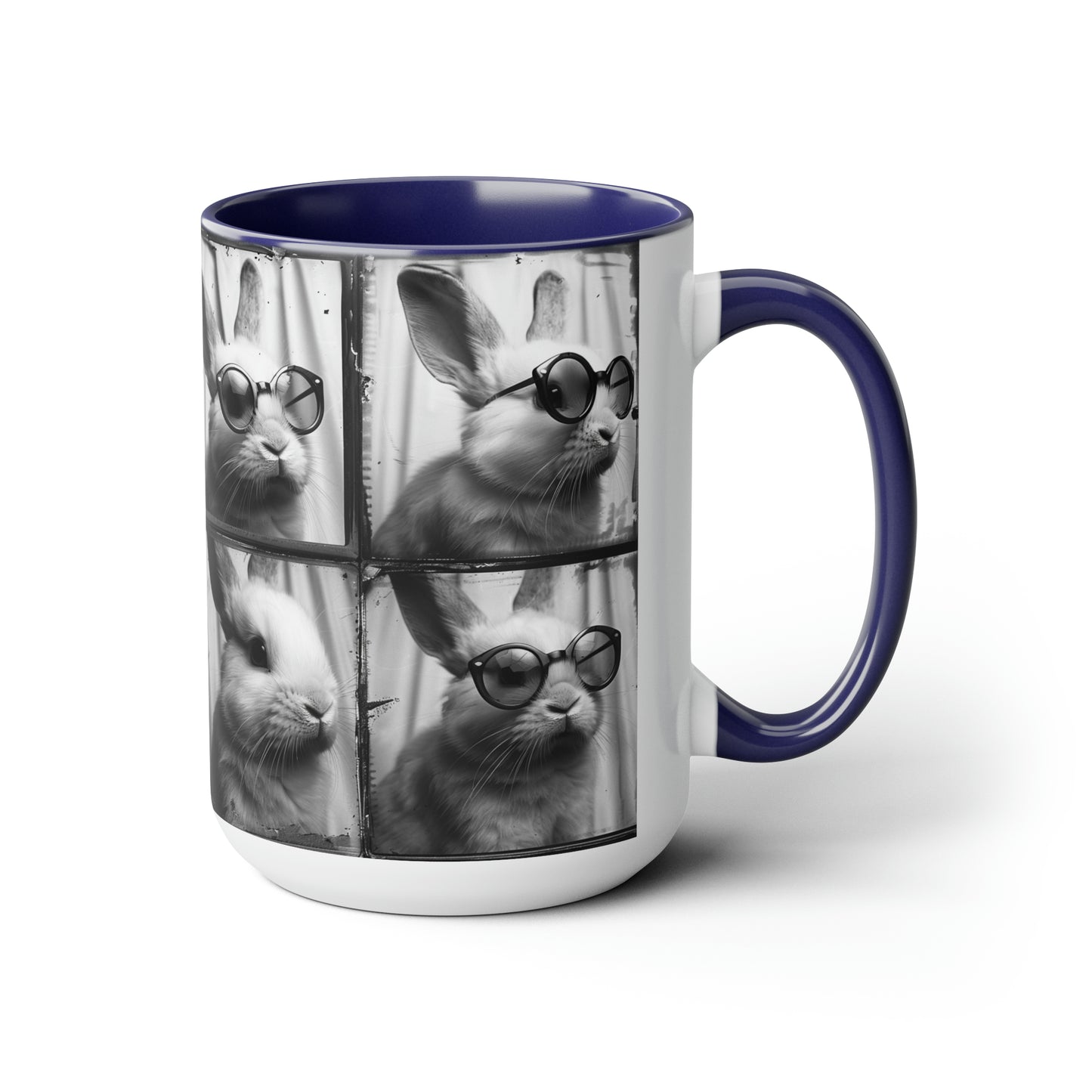 Rabbit Photo Booth Accent Coffee Mug, 11oz