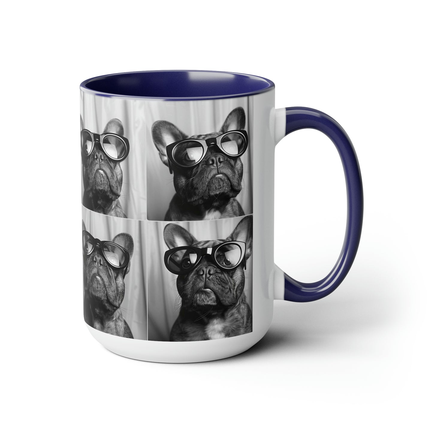 French Bulldog Photo Booth Accent Coffee Mug, 11oz