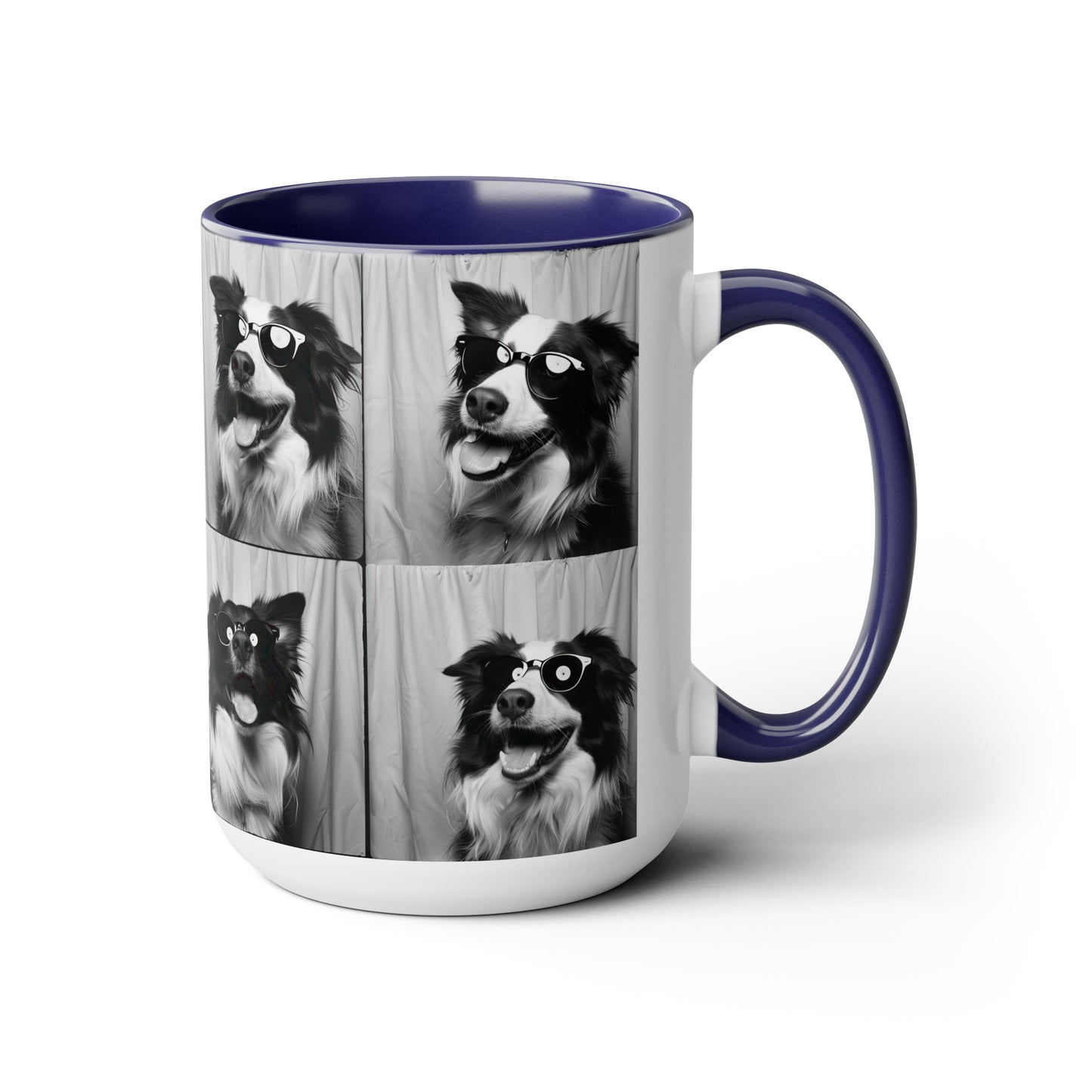 Border Collie Photo Booth Accent Coffee Mug, 11oz