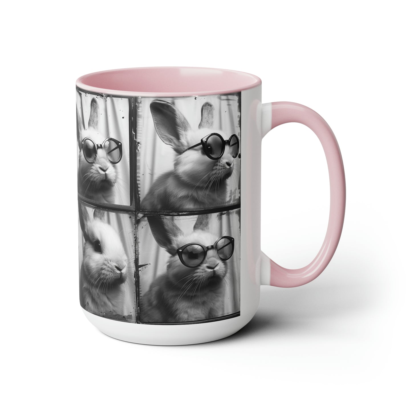 Rabbit Photo Booth Accent Coffee Mug, 11oz