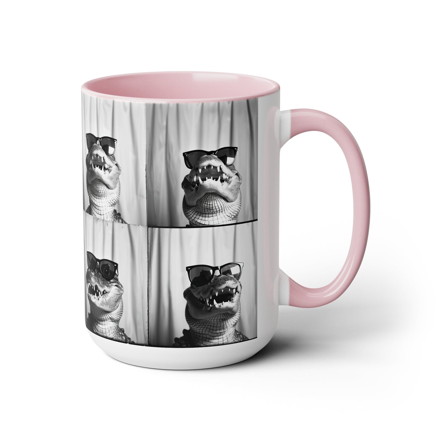 Crocodile Photo Booth Accent Coffee Mug, 11oz