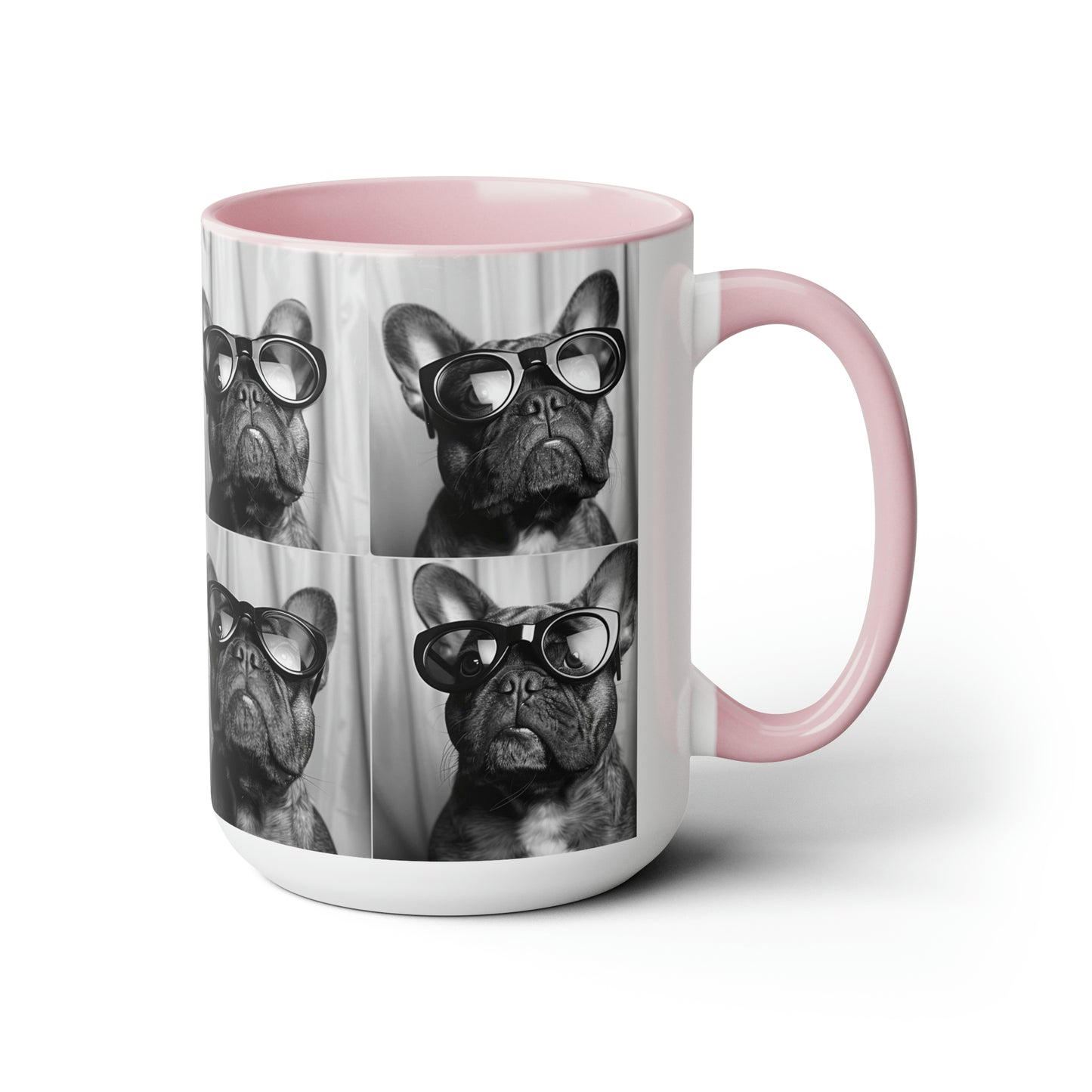 French Bulldog Photo Booth Accent Coffee Mug, 11oz