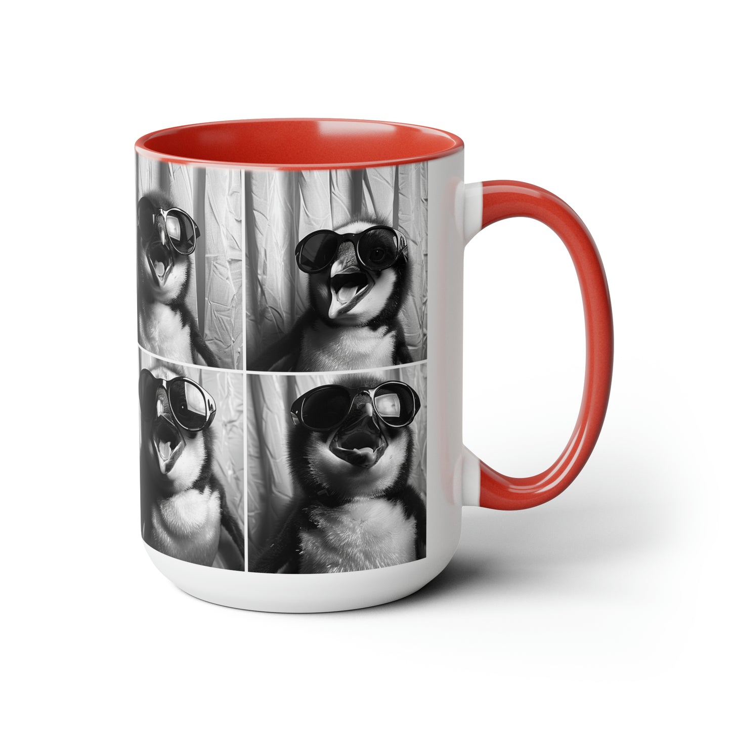 Penguen Photo Booth Accent Coffee Mug, 11oz