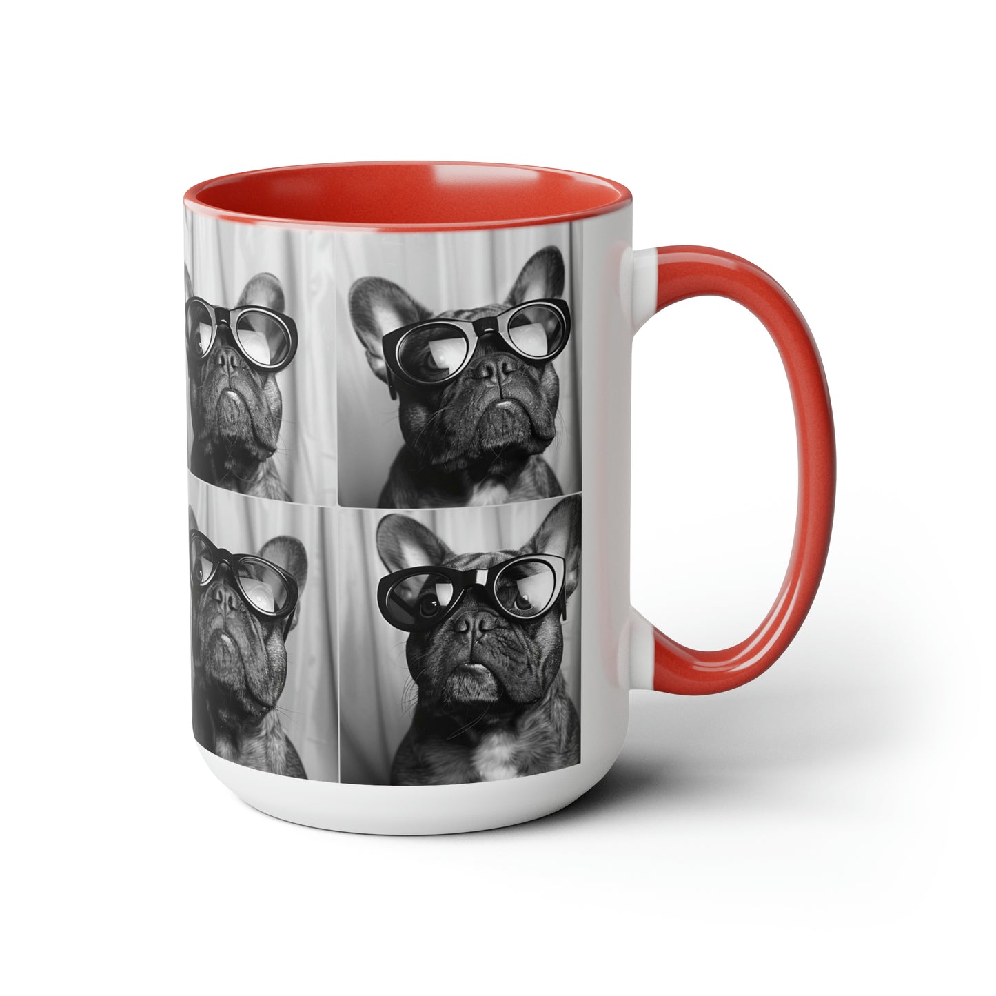 French Bulldog Photo Booth Accent Coffee Mug, 11oz