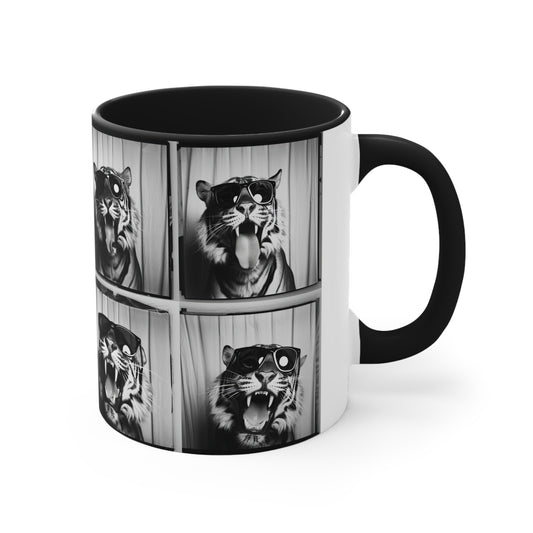 Tiger Photo Booth Accent Coffee Mug, 11oz