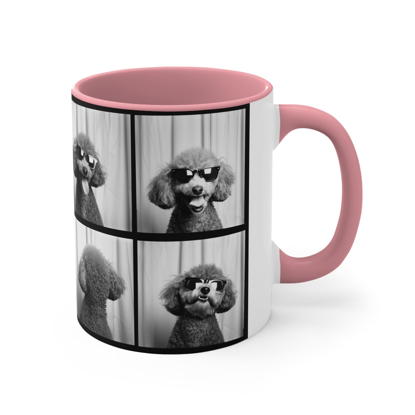 Poodle Photo Booth Accent Coffee Mug, 11oz