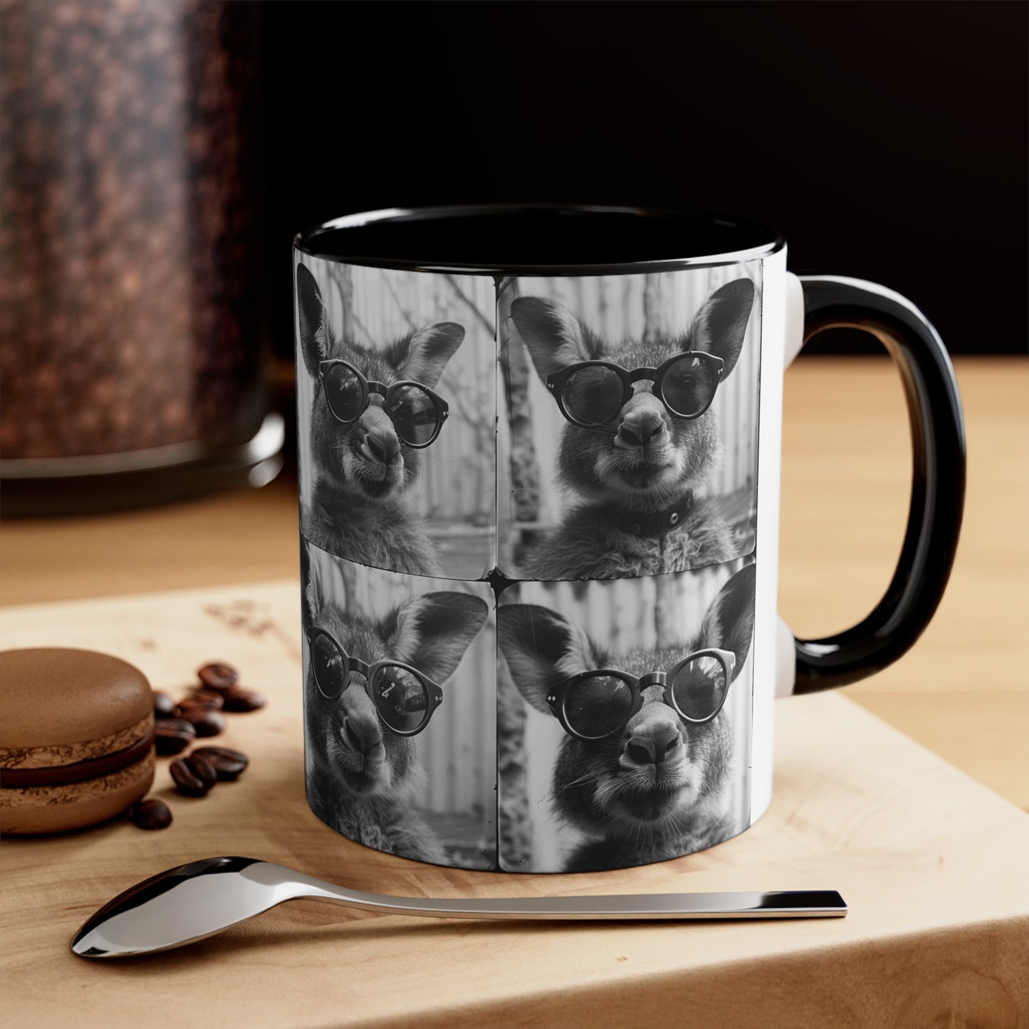 Kangroo Photo Booth Accent Coffee Mug, 11oz