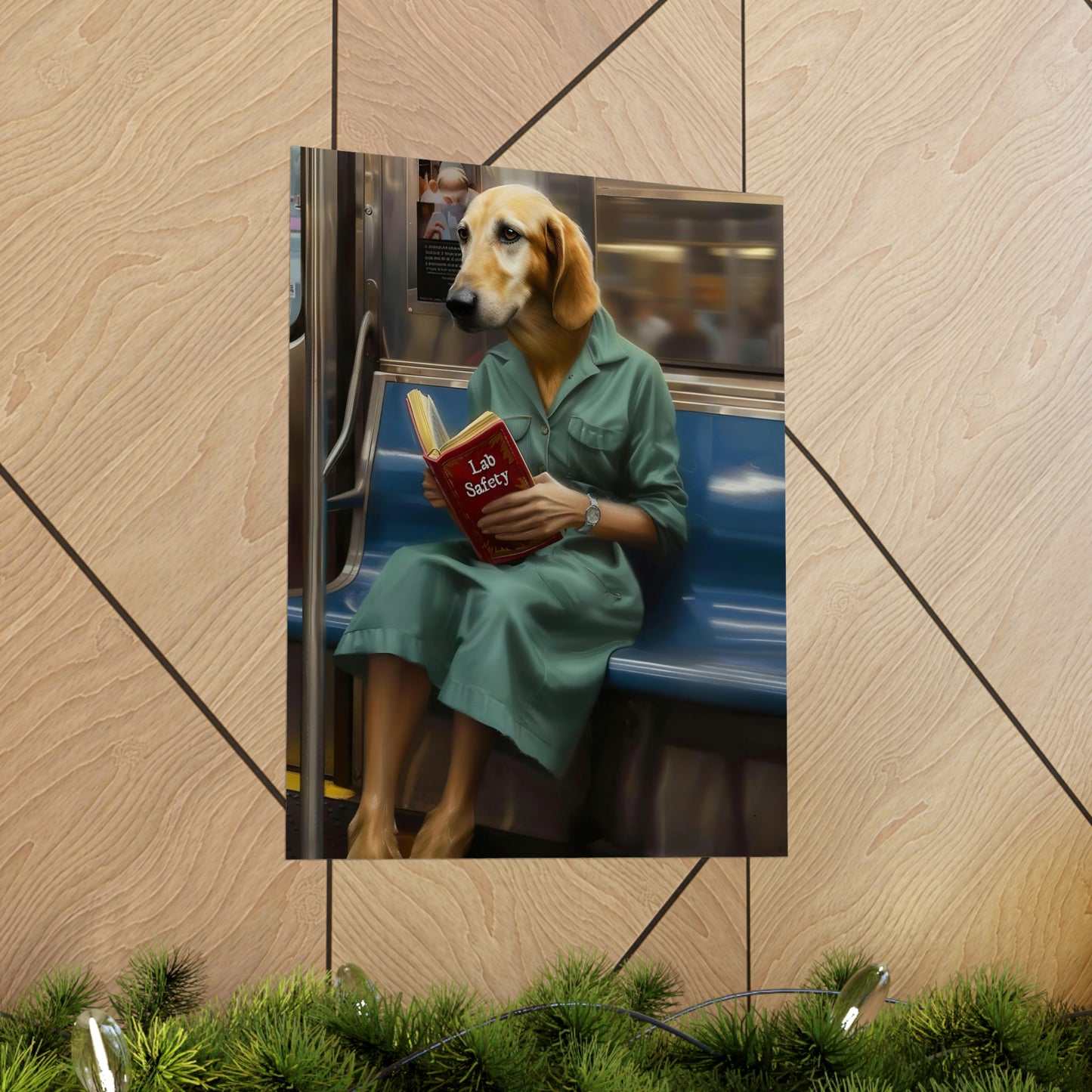 Labrador in NY Subway, Labrador Wall Art