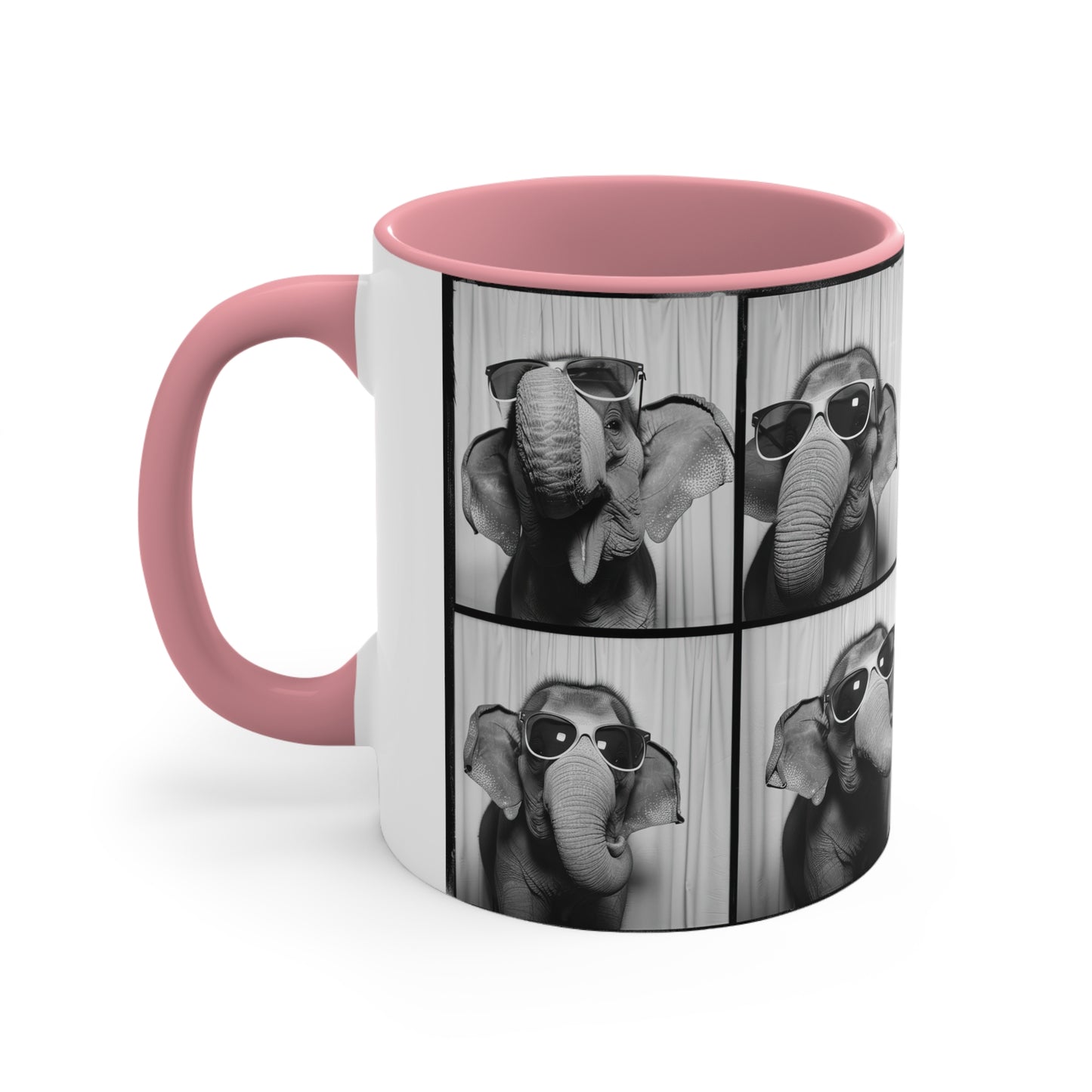 Elephant Photo Booth Accent Coffee Mug, 11oz