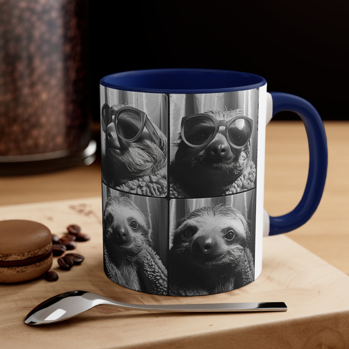 Sloth Photo Booth Accent Coffee Mug, 11oz