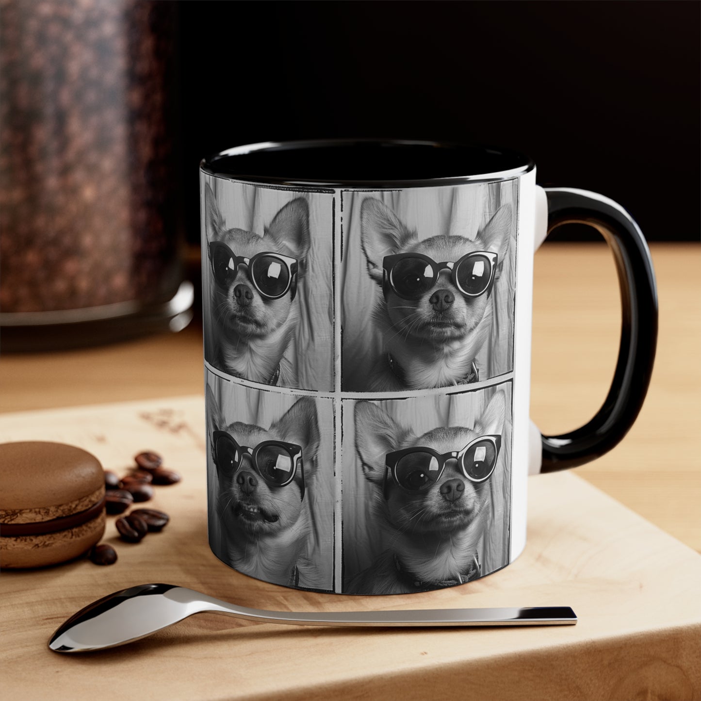 Chihuahua Photo Booth Accent Coffee Mug, 11oz