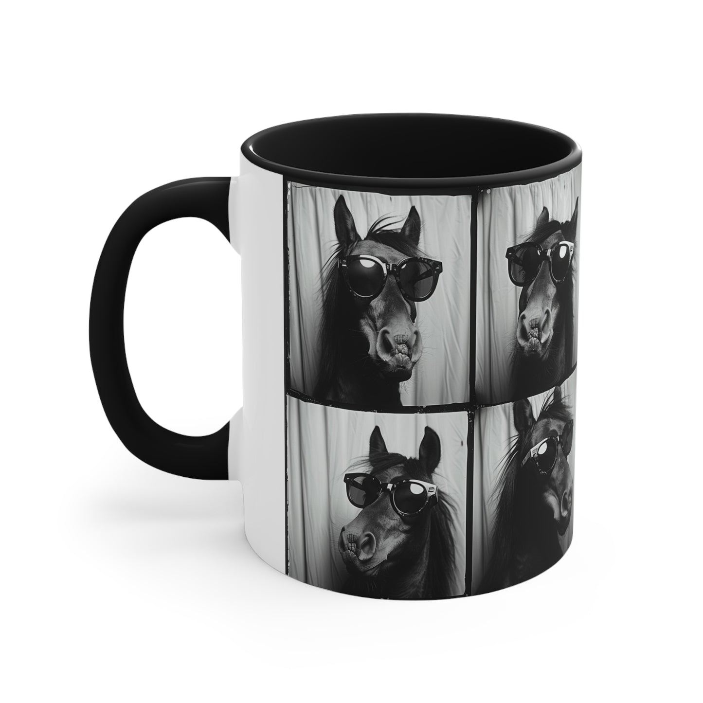 Horse Photo Booth Accent Coffee Mug, 11oz