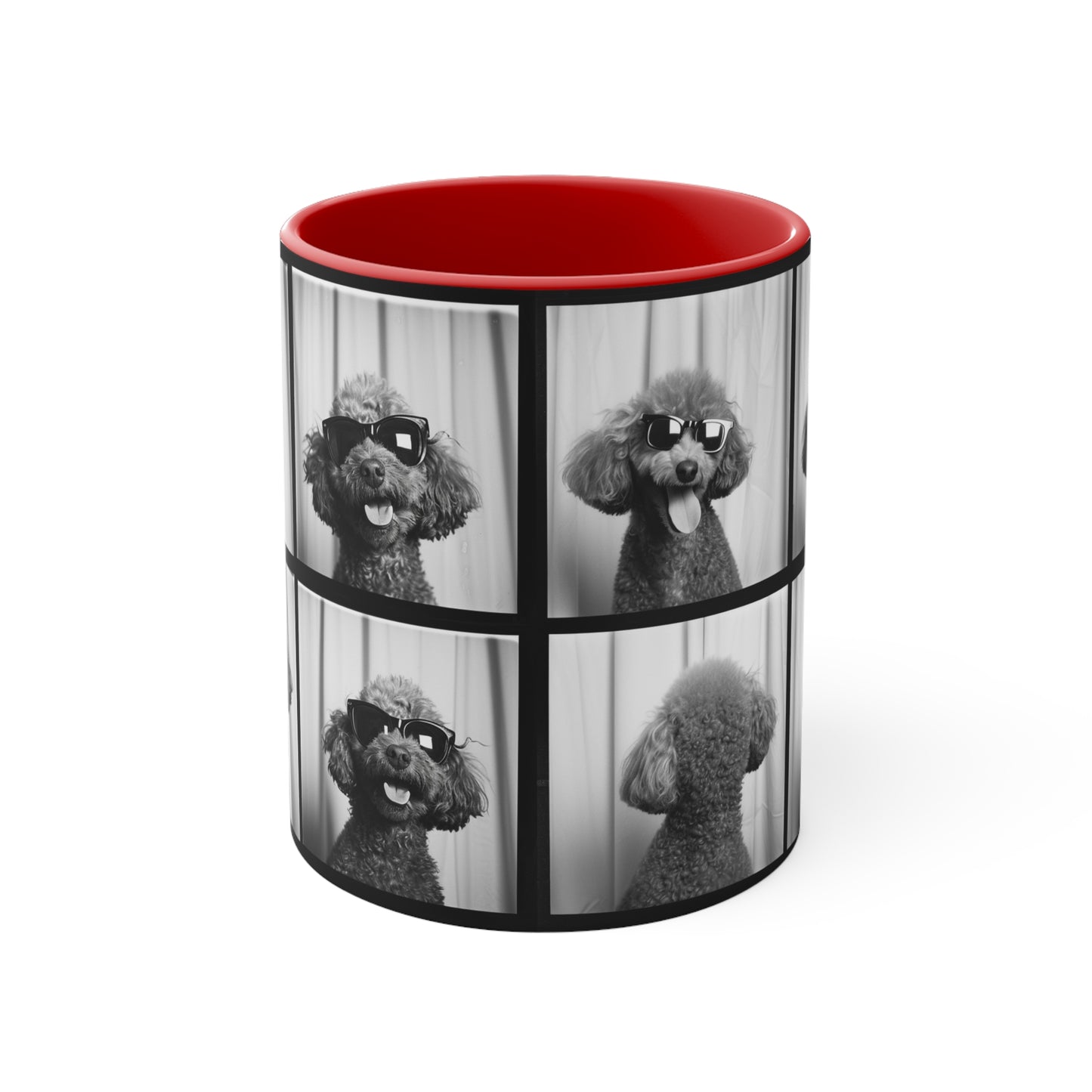 Poodle Photo Booth Accent Coffee Mug, 11oz