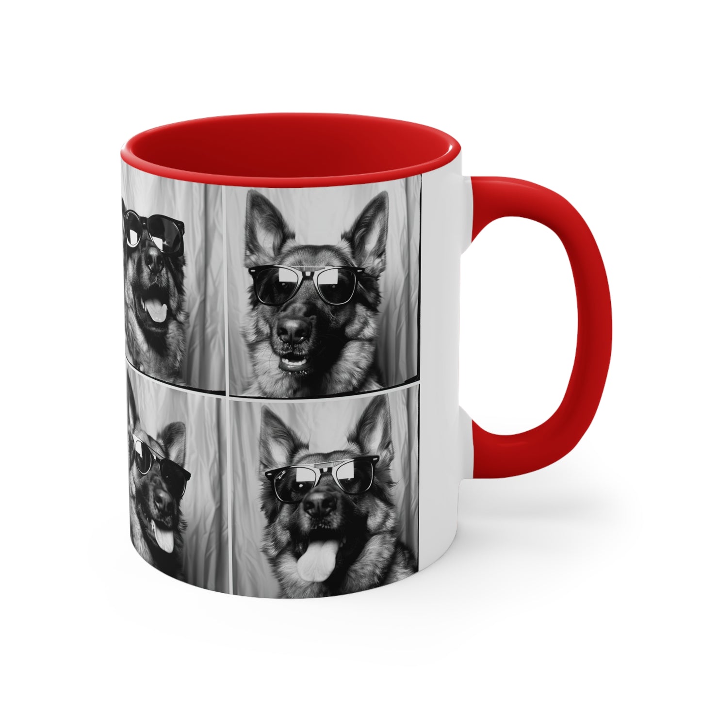 German Shephard Photo Booth Accent Coffee Mug, 11oz