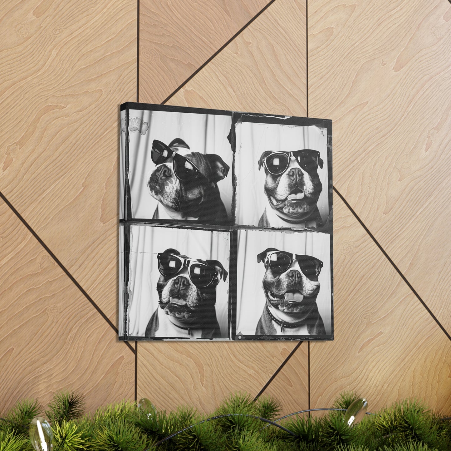 Bulldog Photo Booth Canvas