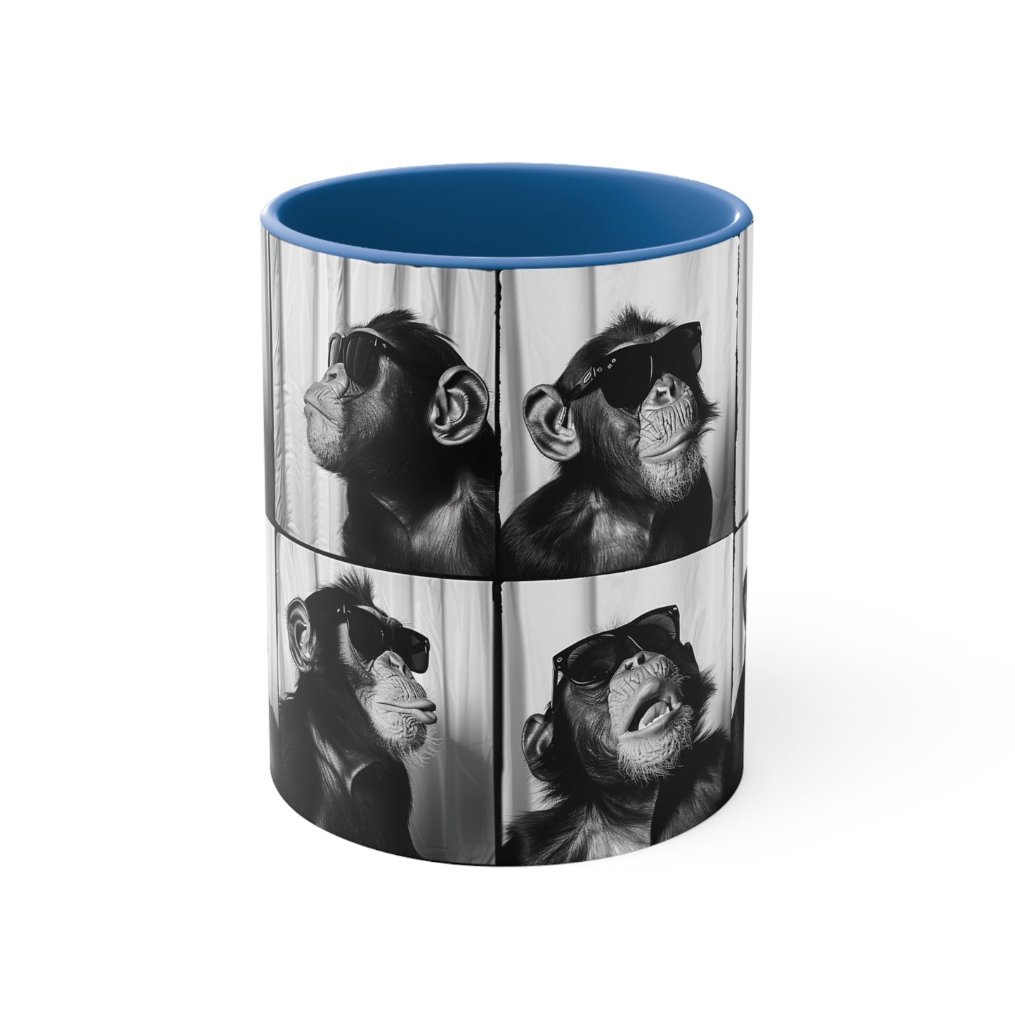 Monkey Photo Booth Accent Coffee Mug, 11oz
