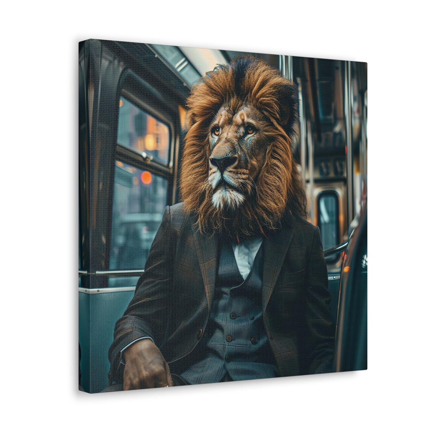 Lion Subway Canvas