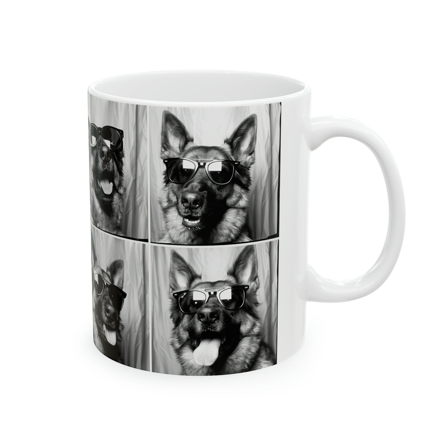 German Shephard Photo Booth Accent Coffee Mug, 11oz