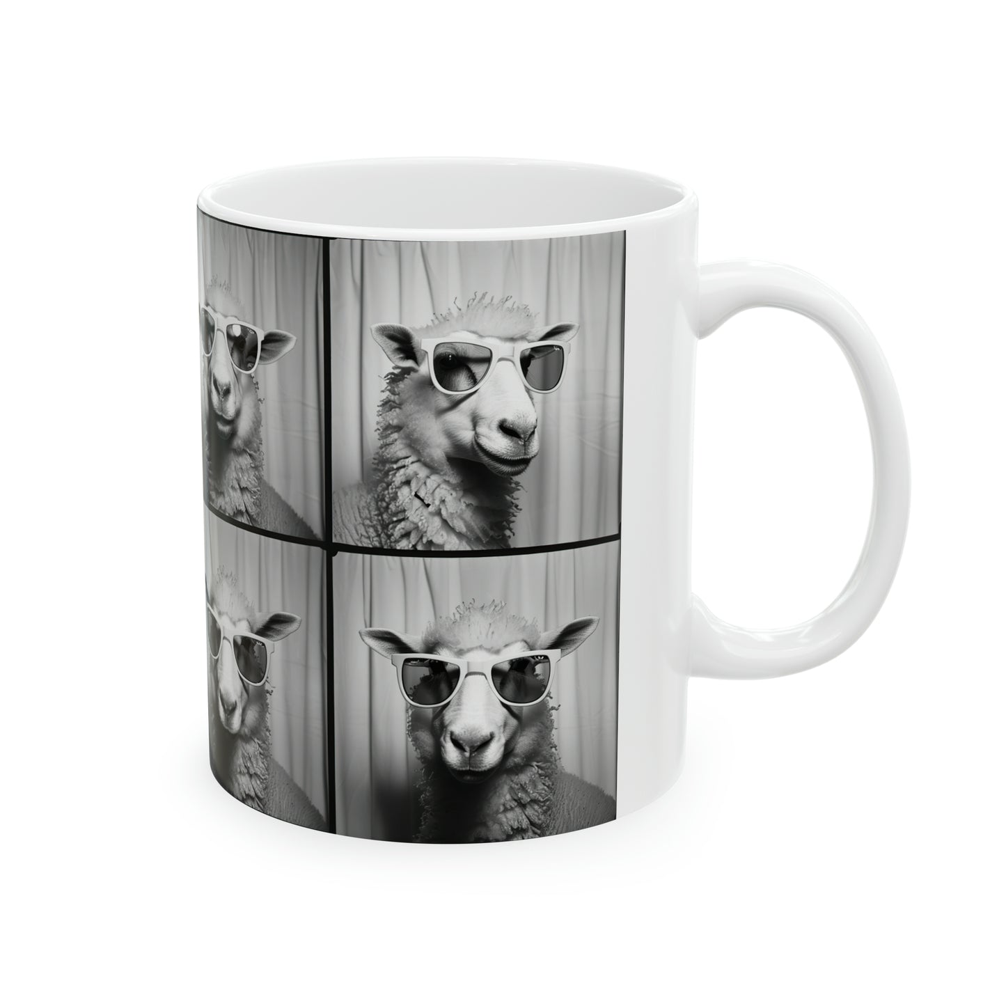 Sheep Photo Booth Accent Coffee Mug, 11oz