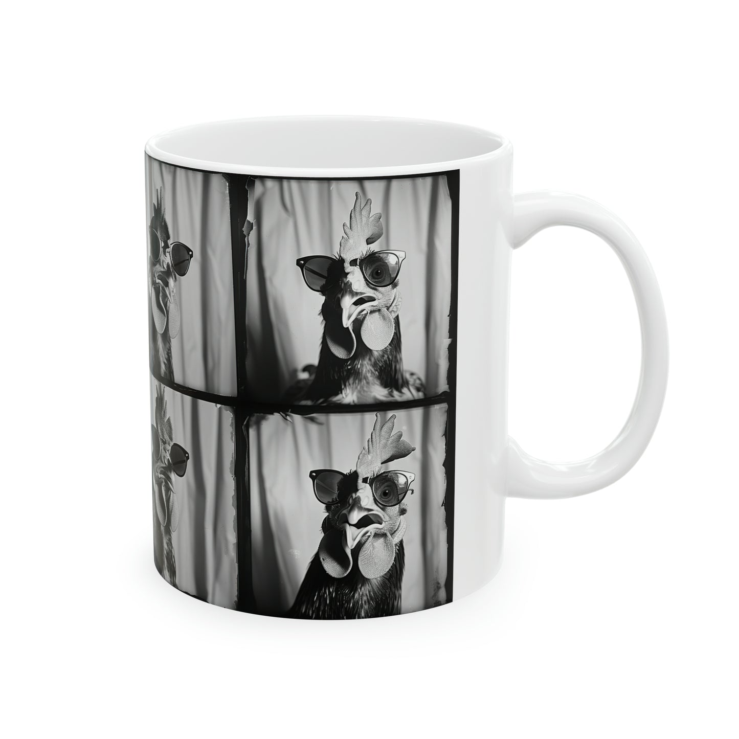 Chicken Photo Booth Accent Coffee Mug, 11oz