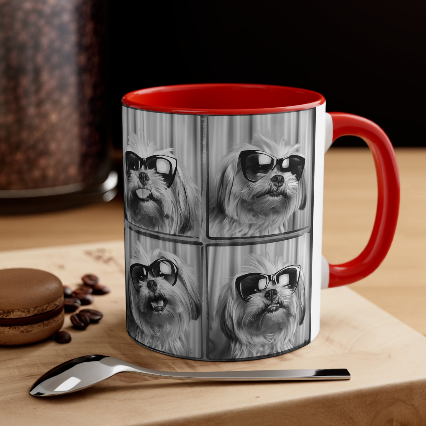 Shih Tzu Photo Booth Accent Coffee Mug, 11oz
